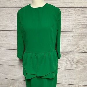Freidy green peplum dress size Medium